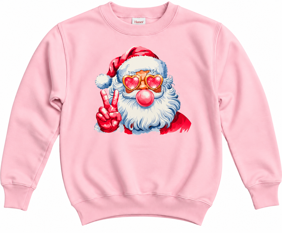 Blowing Bubble Santa Crewneck Sweatshirt