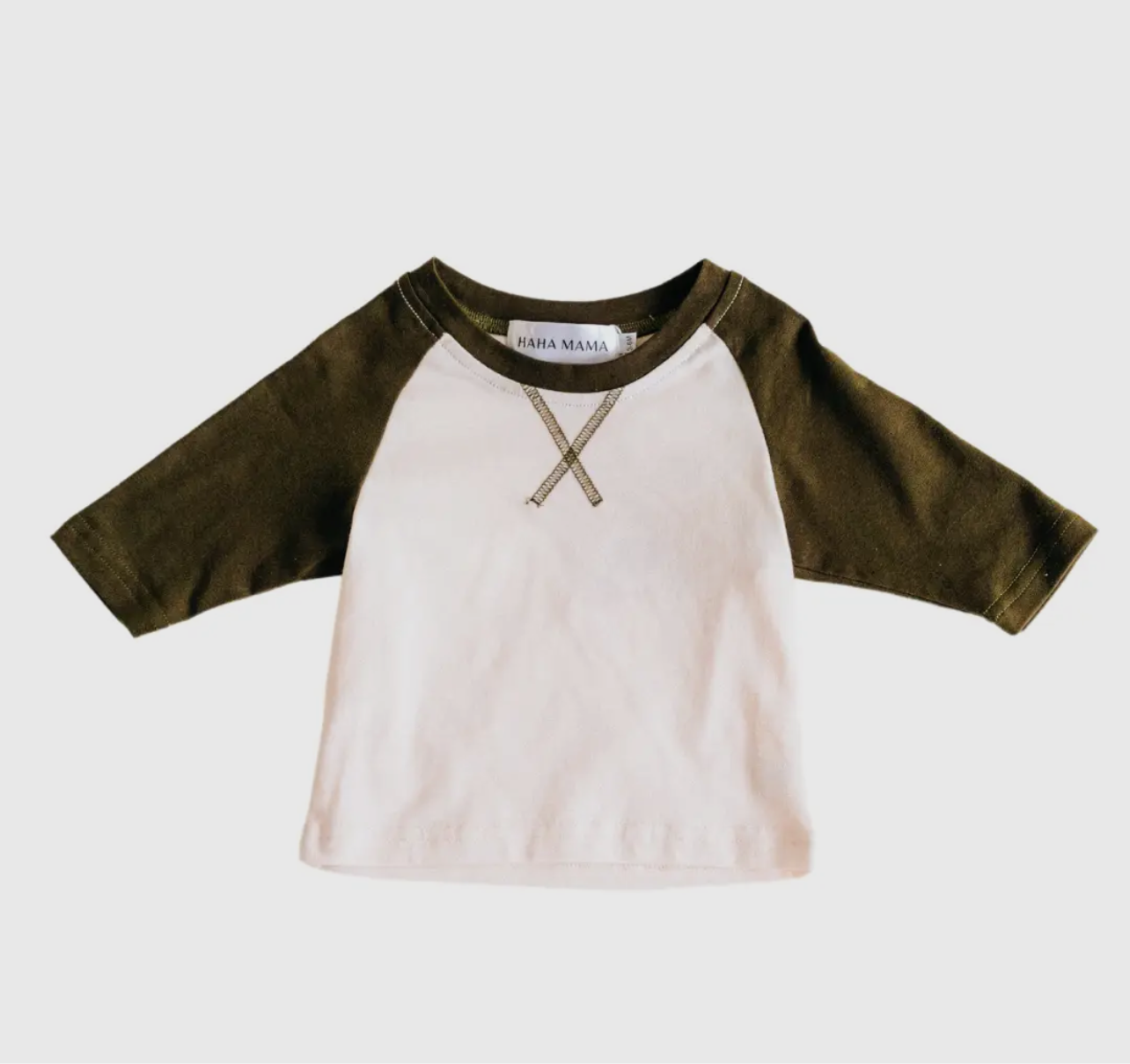 Raglan Baseball Tee- Green
