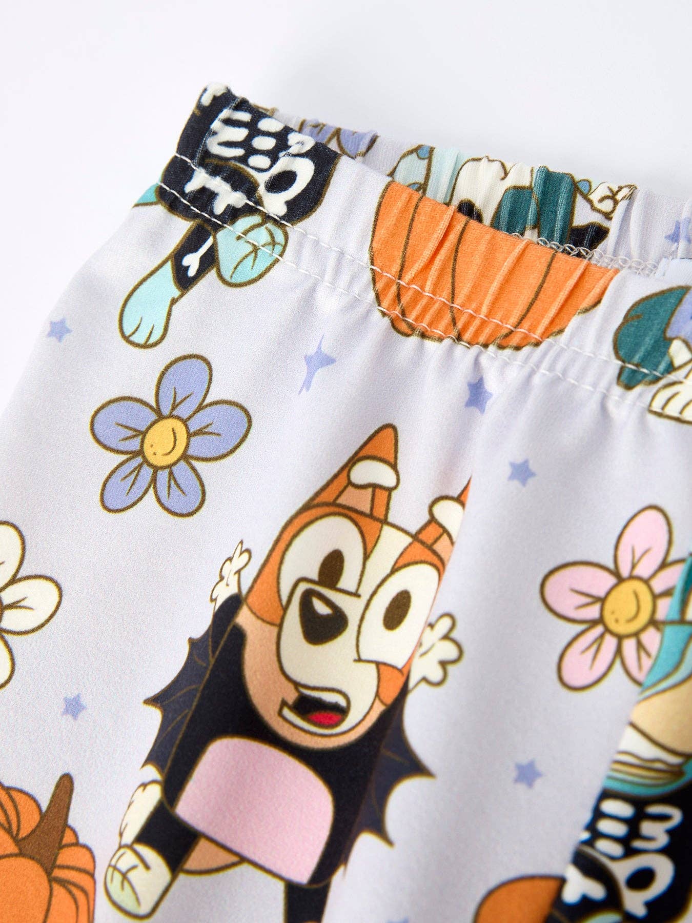 Purple Halloween Character Print Girls Pajama Set