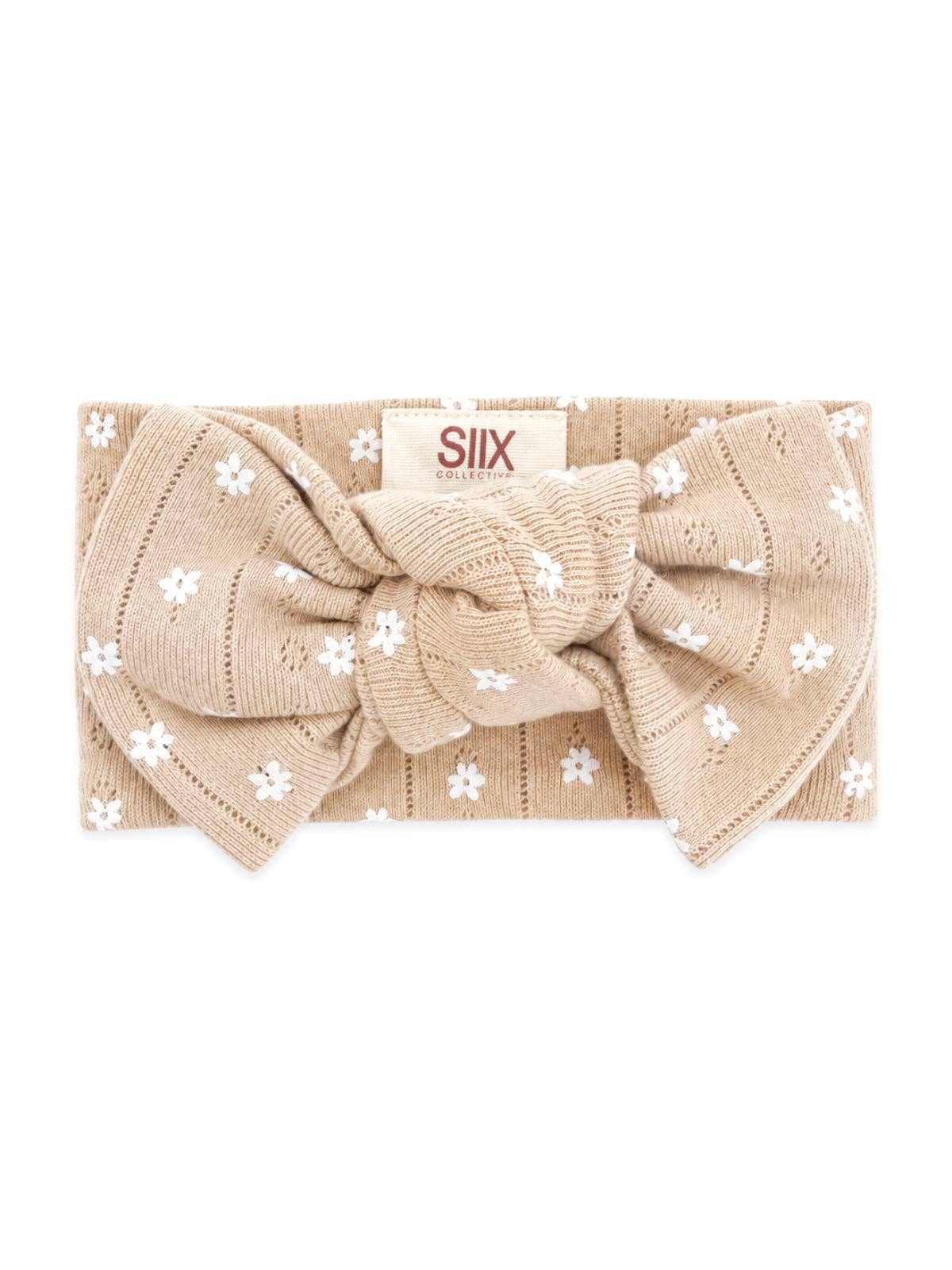 Almond Bloom / Organic Pointelle Bow Headband
