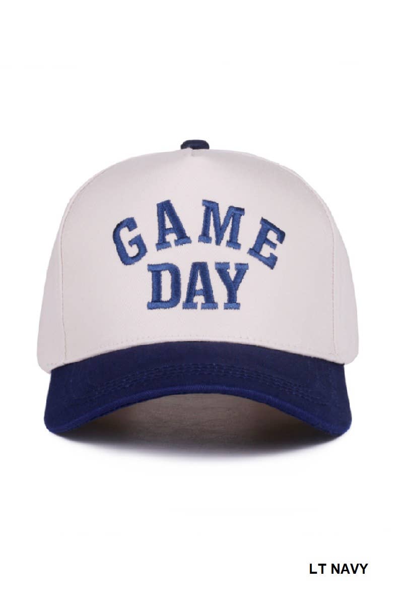 Game Day Two Tone Canvas Cotton Cap Zenana Consgt.