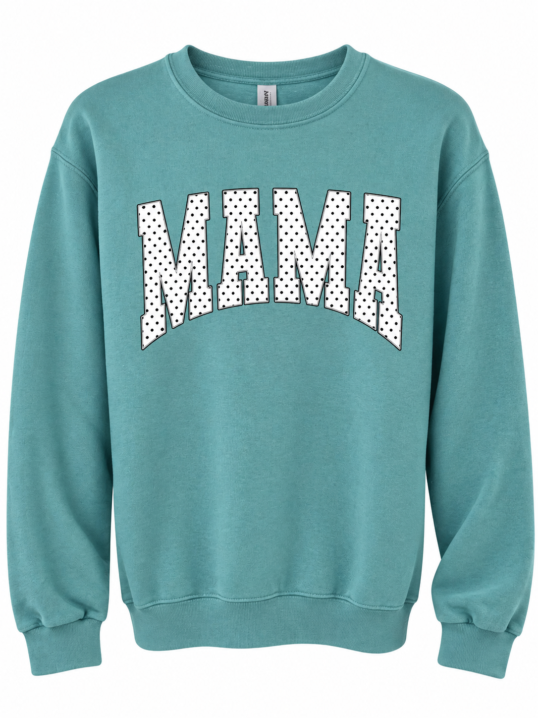 Teal Polka Dot MAMA SWEATSHIRT