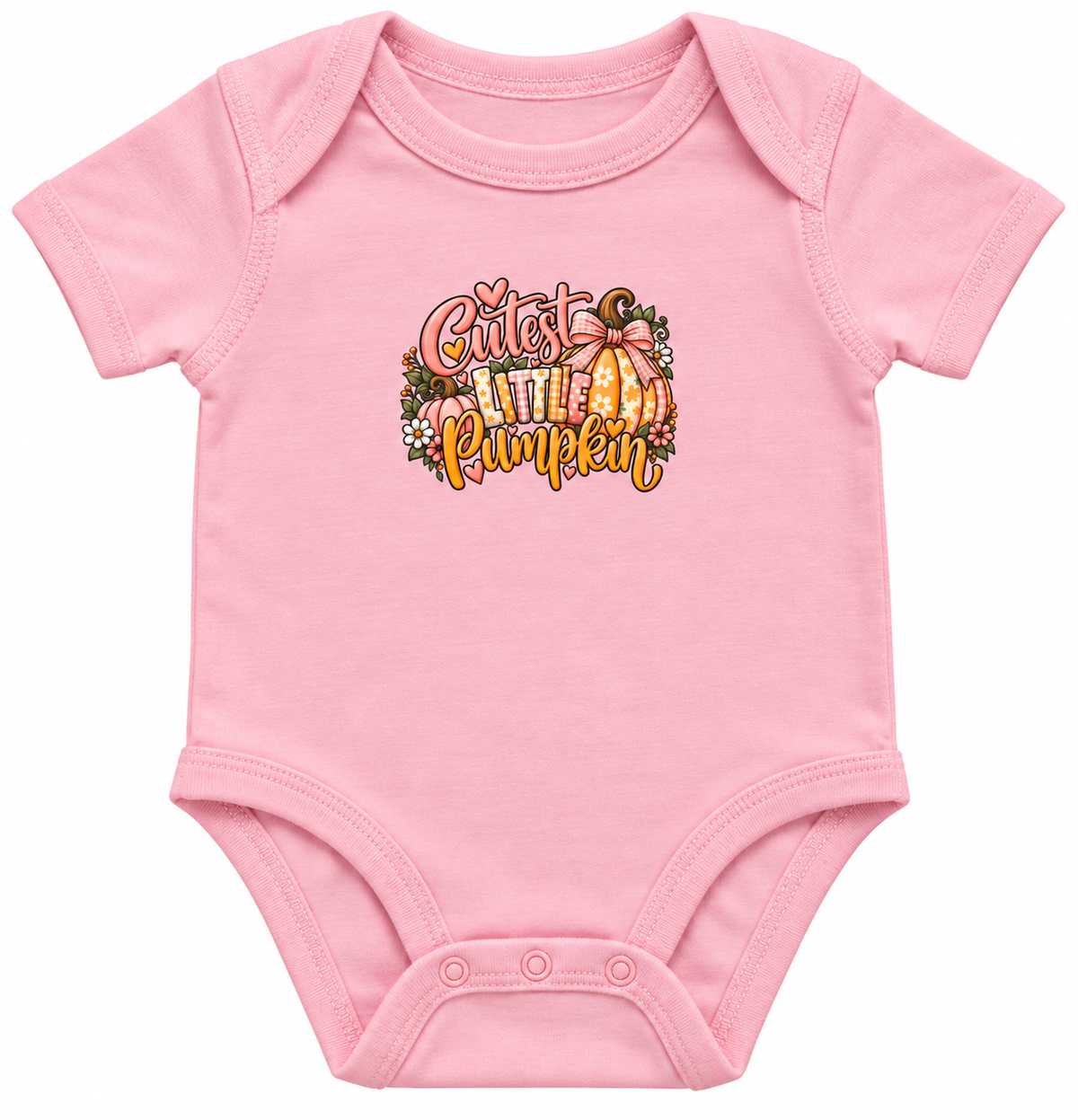 Cutest Little Pumpkin Pink Long Sleeve Bodysuit