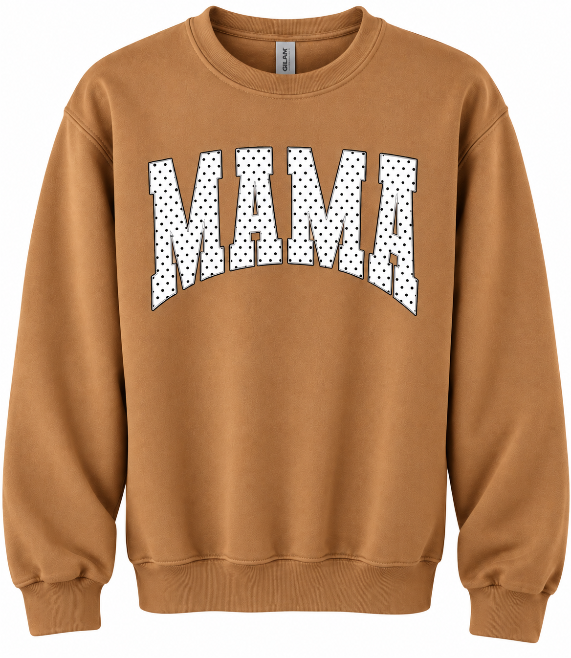 MAMA - Golden Pecan Polka Dot MAMA Sweatshirt