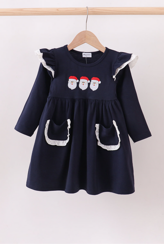Santa embroidered dress