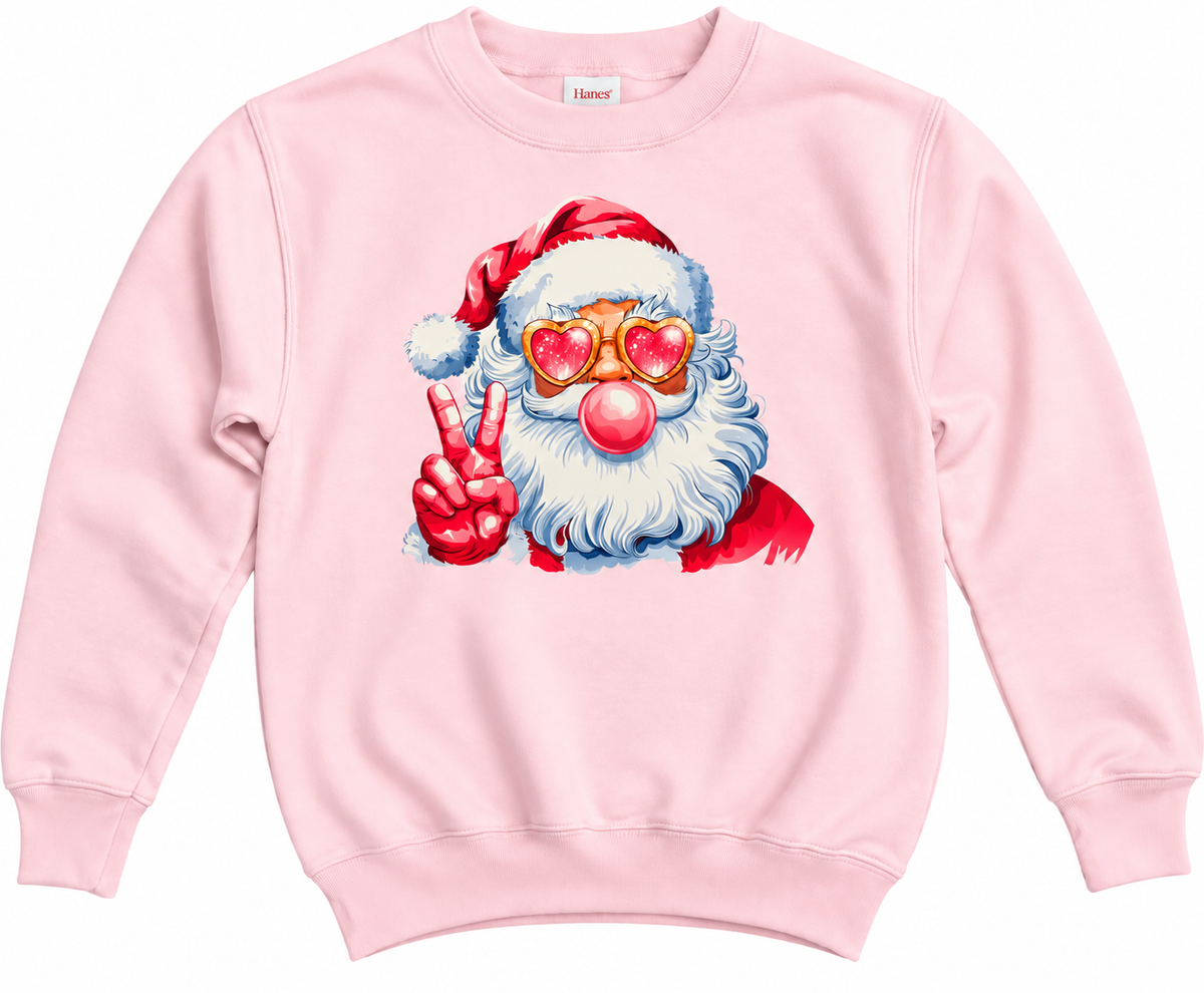 Blowing Bubble Santa Crewneck Sweatshirt