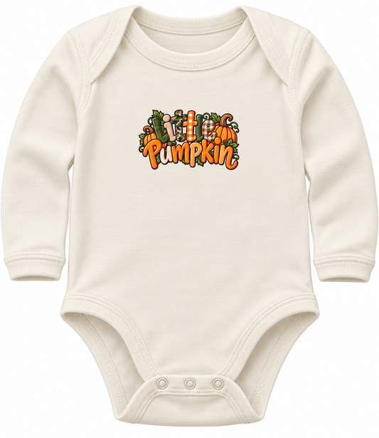 Little Pumpkin Long Sleeve Onesie