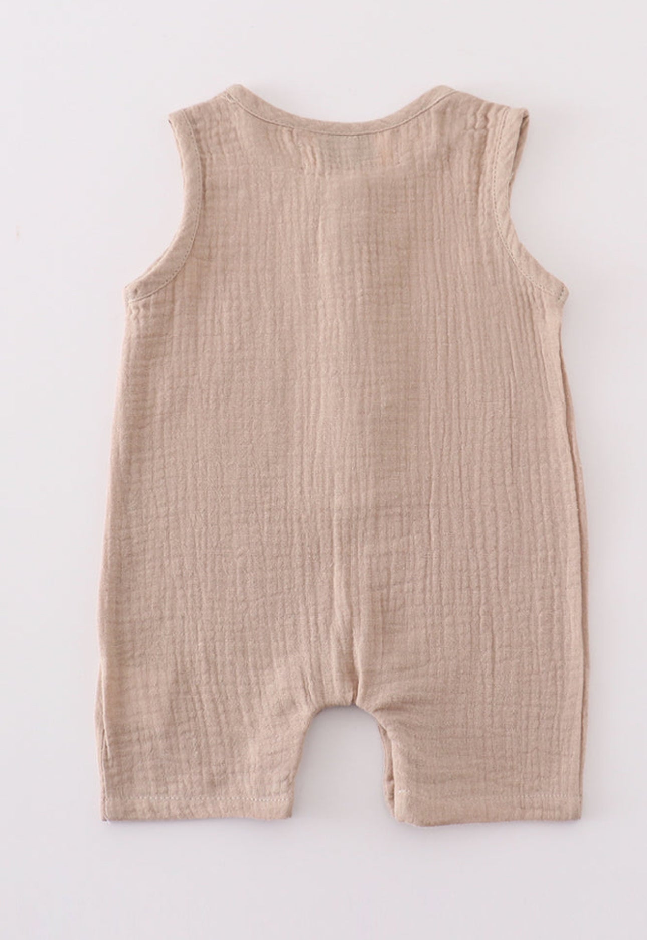 Beige Muslin Romper - Adalynn Leanne