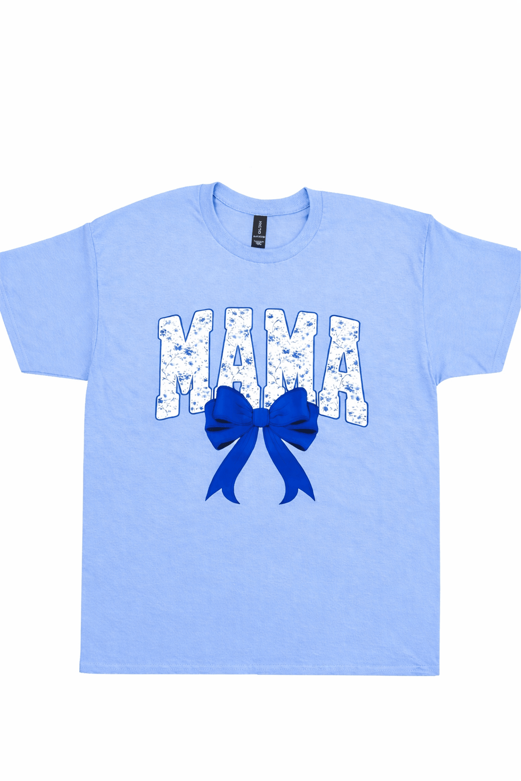 Blue Bow MAMA Tshirt - Adalynn Leanne