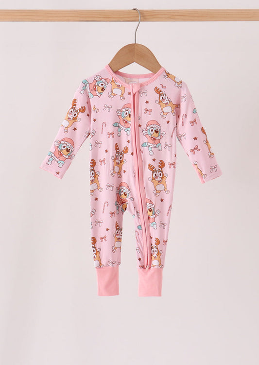 Bluey Pink Christmas Sleeper - Adalynn Leanne
