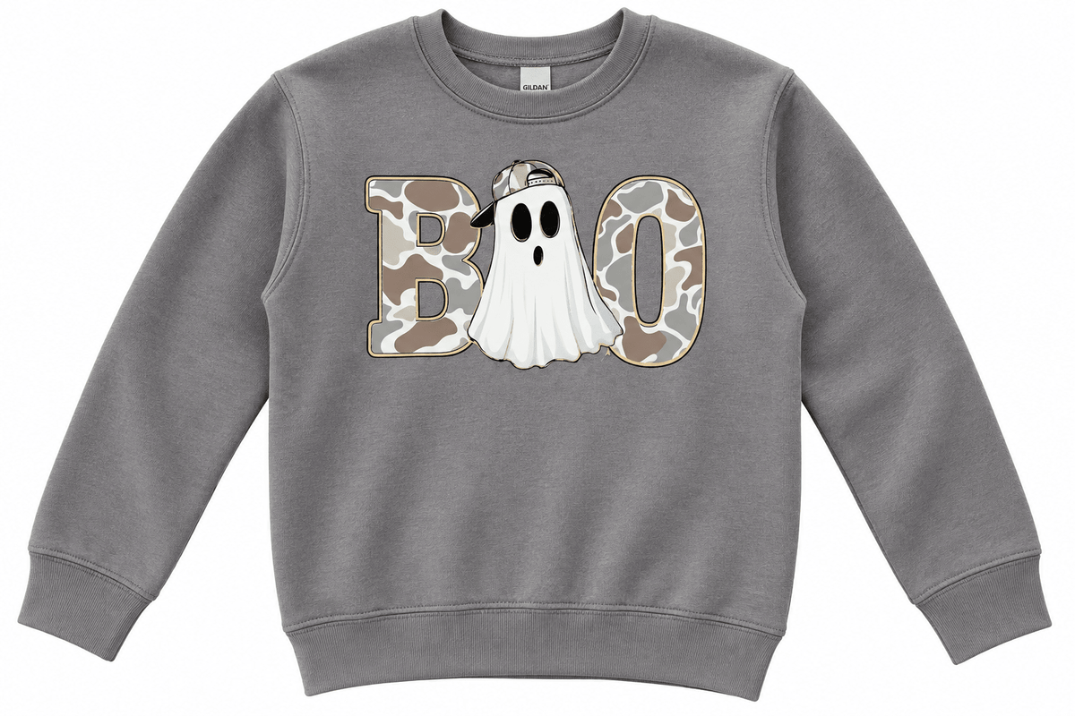 Boo Camo Ghost Sweatshirt - Adalynn Leanne