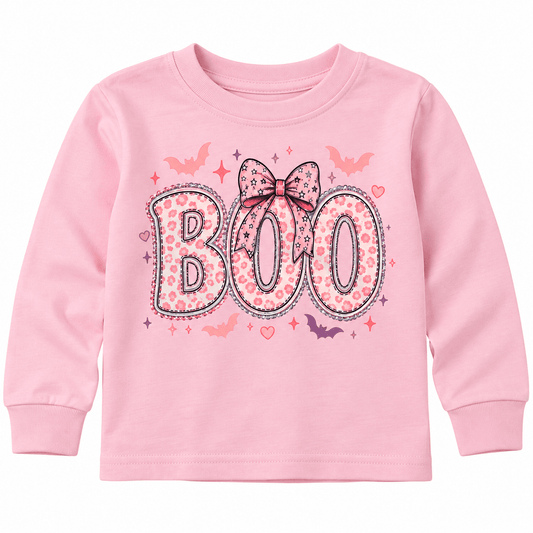 BOO Pink Long sleeve TShirt - Adalynn Leanne