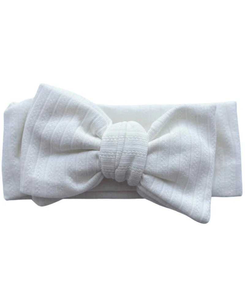 Bow Headband - White - Adalynn Leanne