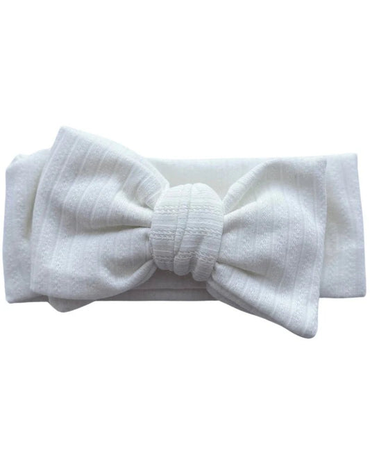 Bow Headband - White - Adalynn Leanne