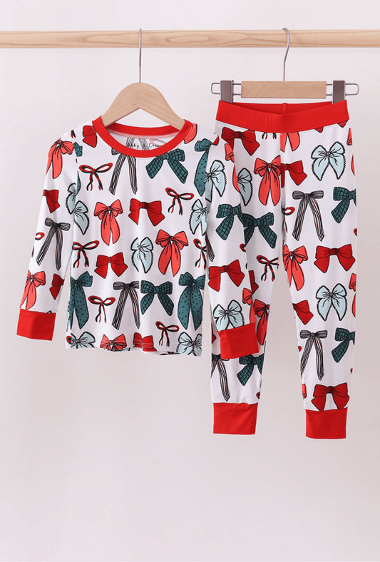 Bow pajama set - Adalynn Leanne