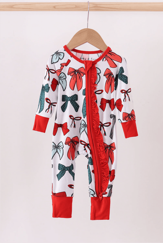 Bow zipper sleeper - Adalynn Leanne