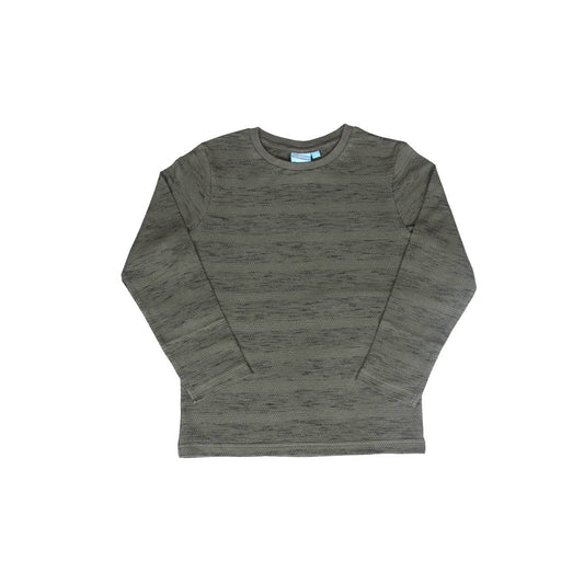 Randy Long Sleeve Textured & Striped Tee Toddler & Small Boy
