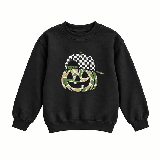 Camo Jack-O-Lantern crewneck Sweatshirt - Adalynn Leanne