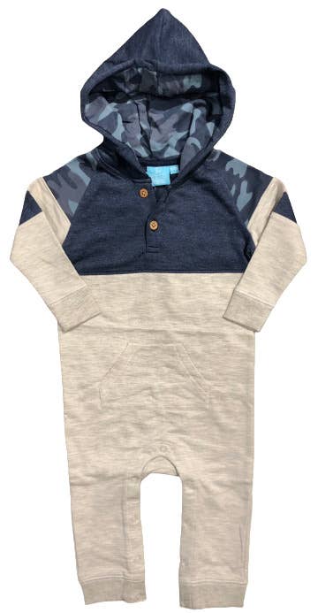 Camouflage Cut Hooded Romper for Infants with Snap Closure - Adalynn LeanneInfant Clothing
