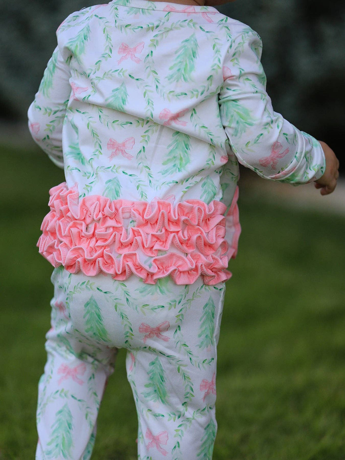 Christmas Tree Ruffle Bamboo Sleeper - Adalynn Leanne