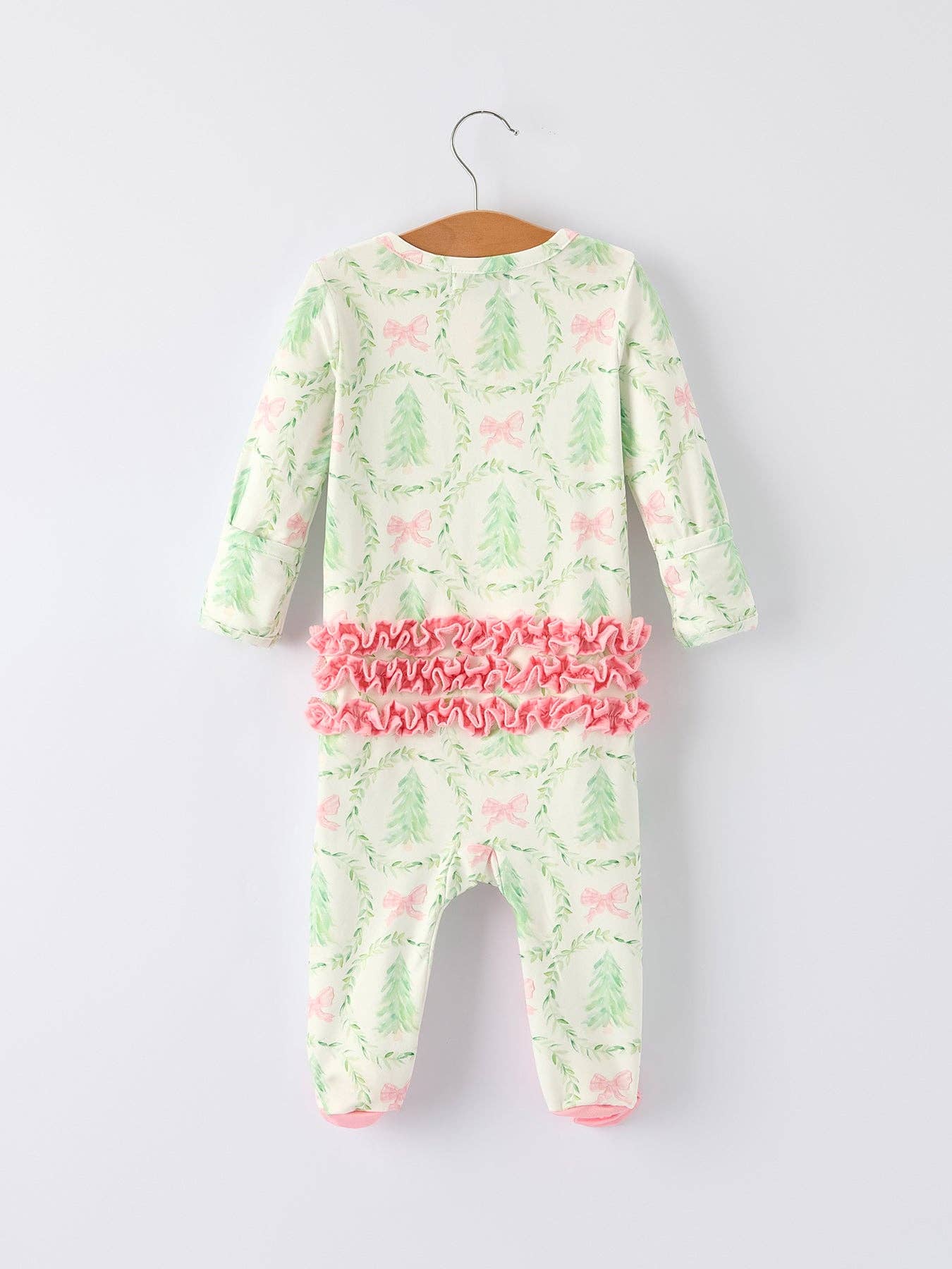 Christmas Tree Ruffle Bamboo Sleeper - Adalynn Leanne