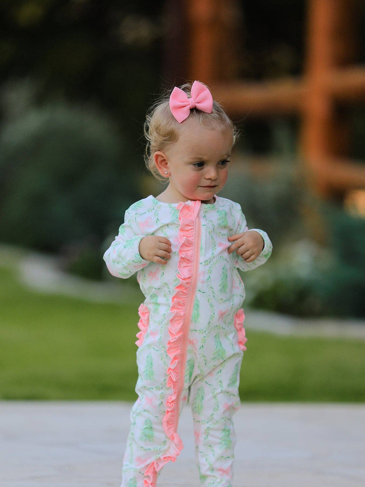 Christmas Tree Ruffle Bamboo Sleeper - Adalynn Leanne