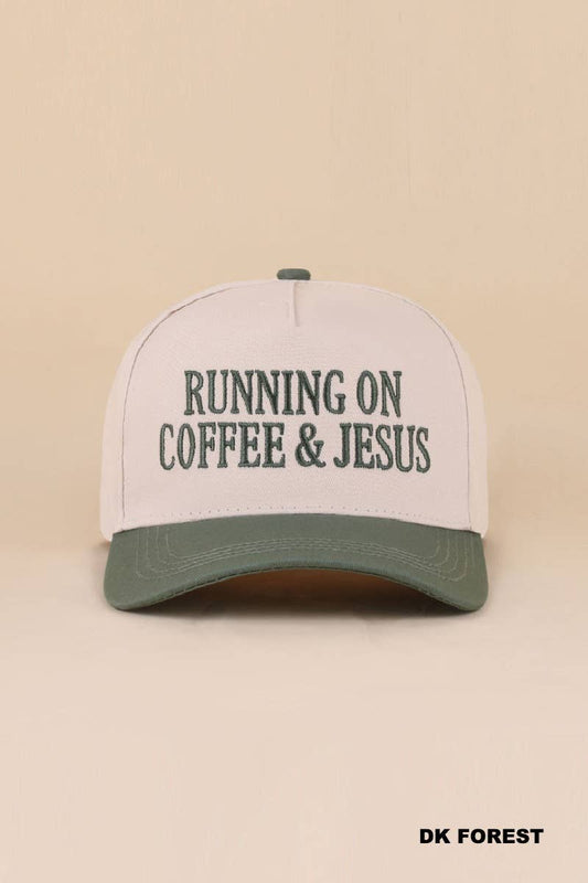 Coffee & Jesus Two Tone Cotton Hat - Adalynn Leanne