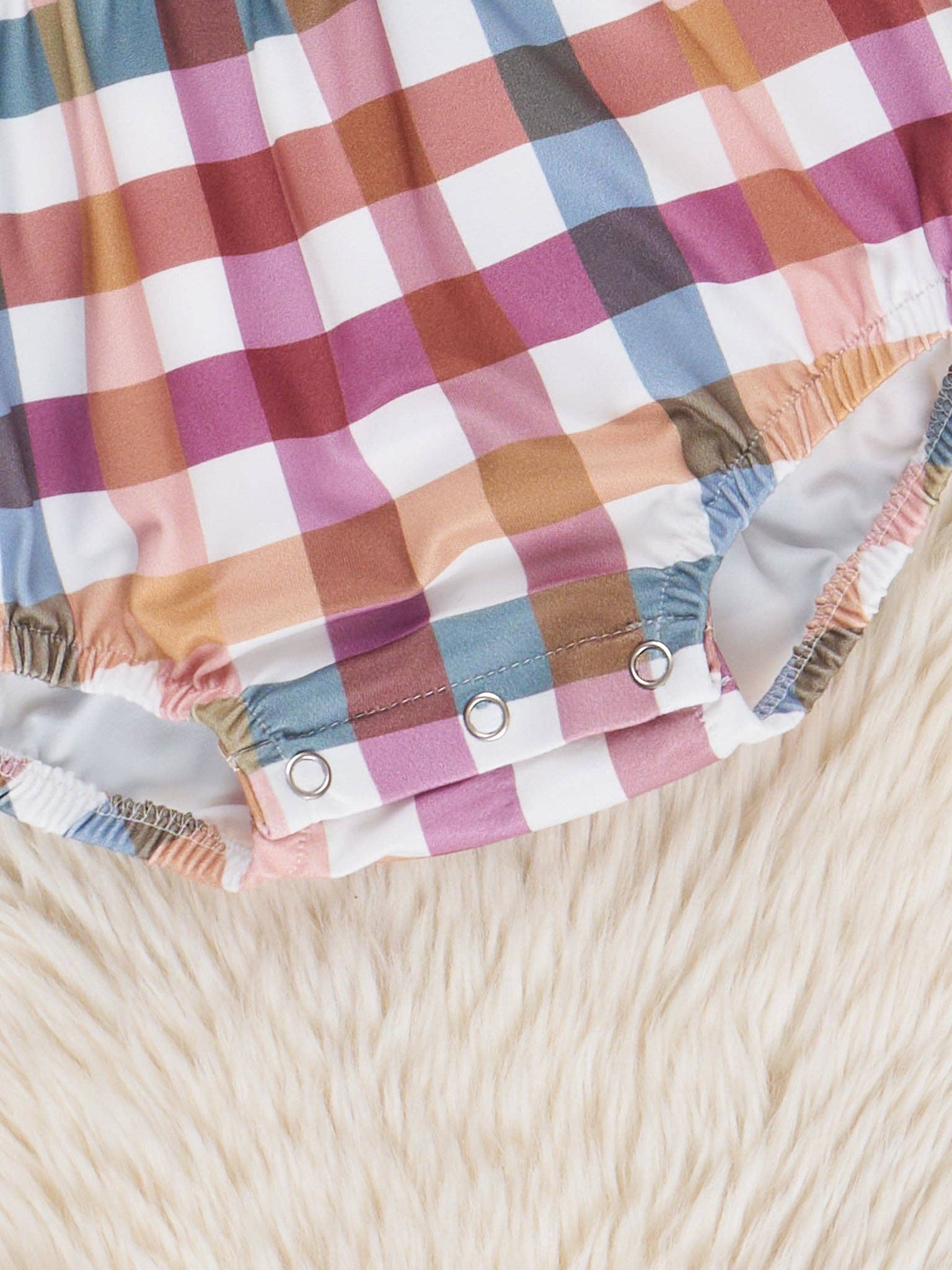 Cranberry Vintage Plaid Bubble Romper - Adalynn Leanne