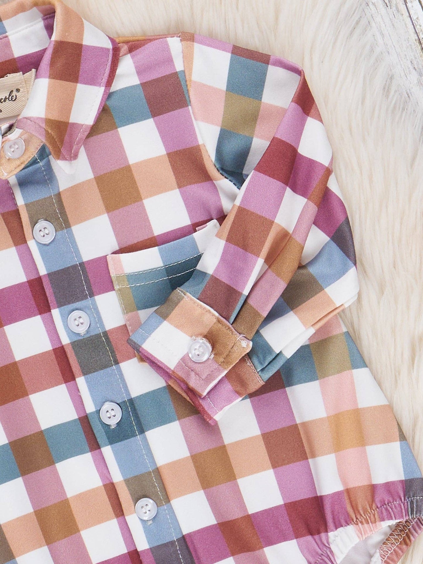 Cranberry Vintage Plaid Button Up Johnny - Adalynn Leanne