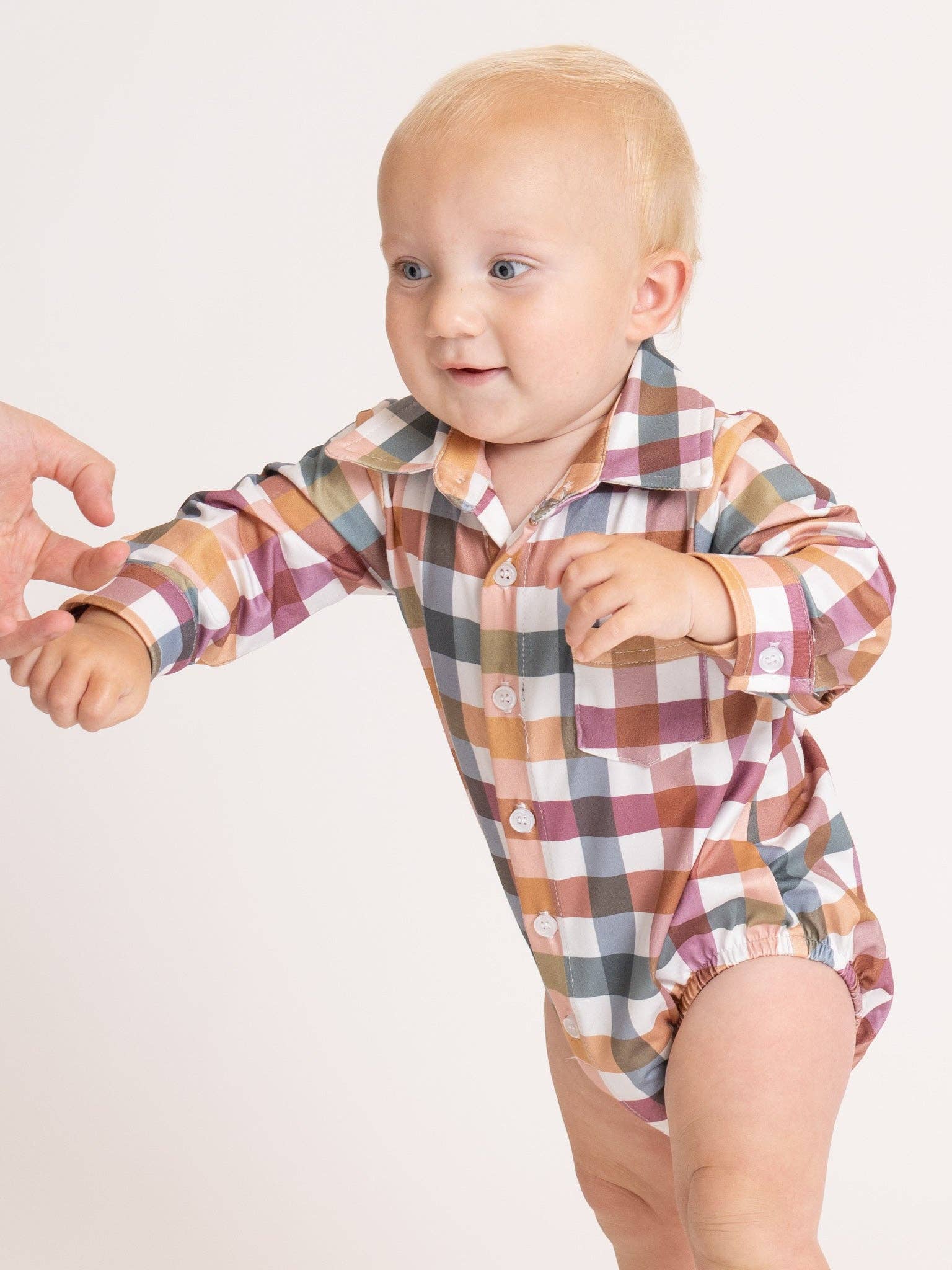 Cranberry Vintage Plaid Button Up Johnny - Adalynn Leanne