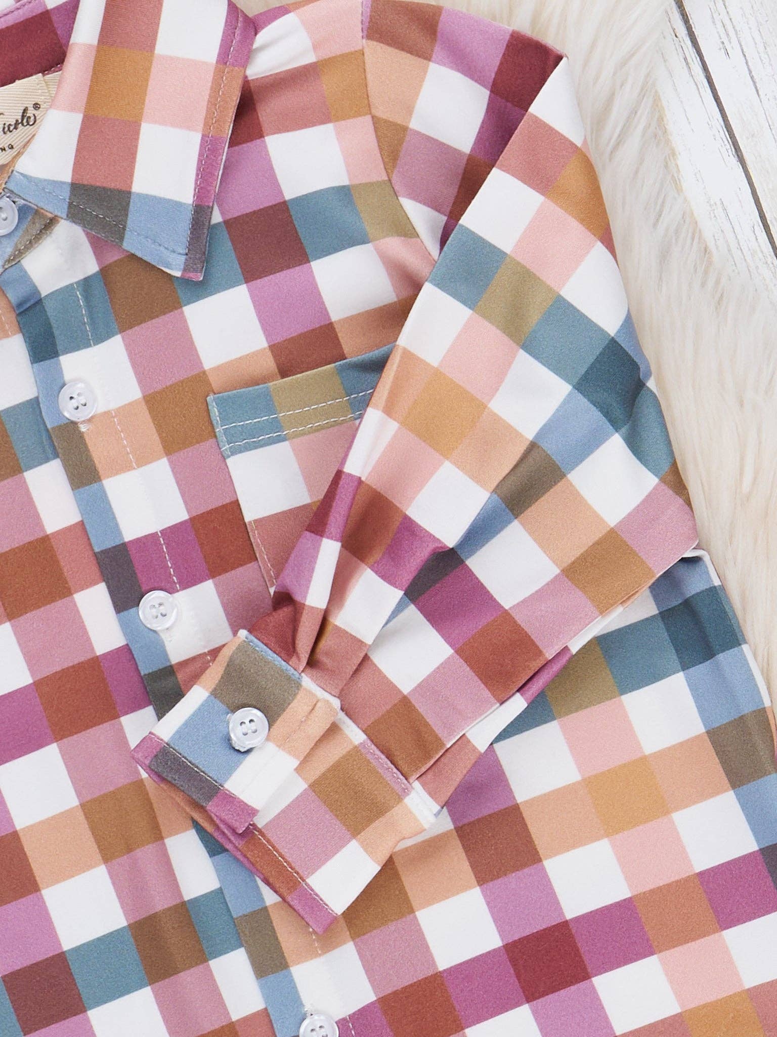 Cranberry Vintage Plaid Button Up Shirt - Adalynn Leanne