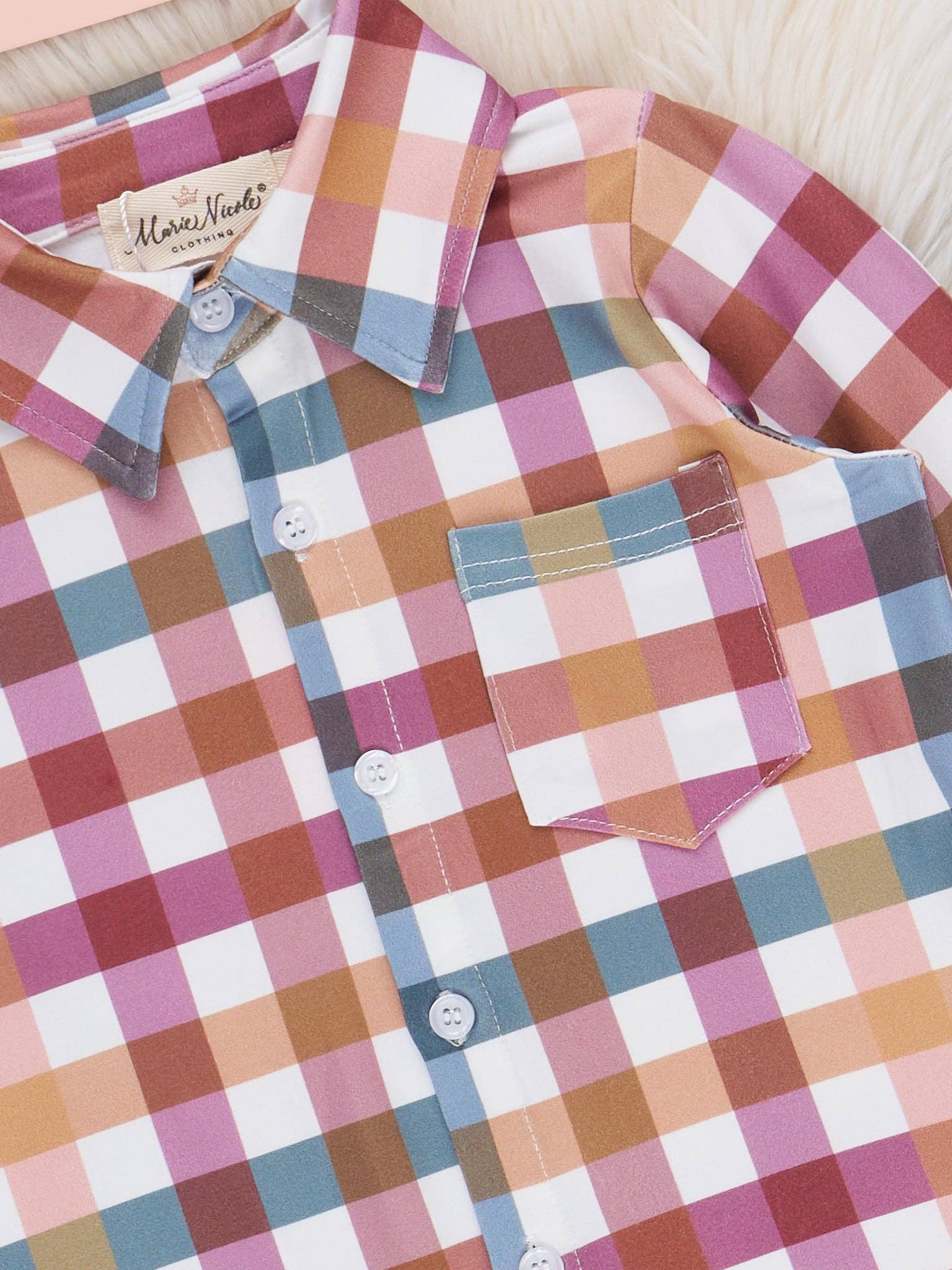 Cranberry Vintage Plaid Button Up Shirt - Adalynn Leanne