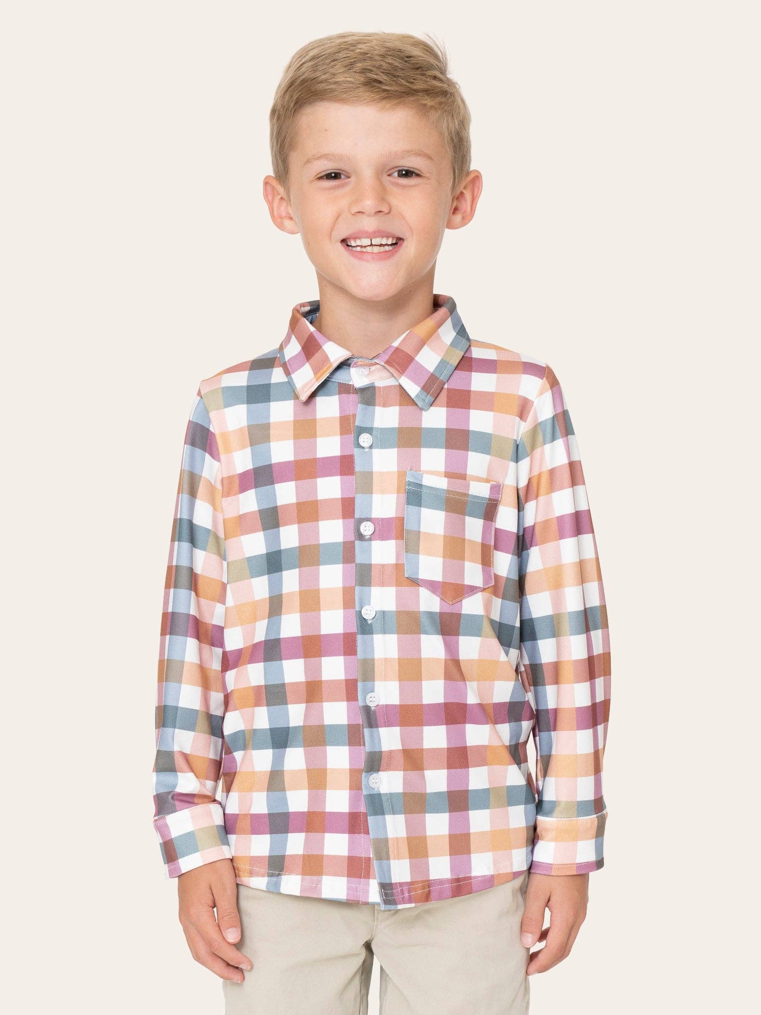 Cranberry Vintage Plaid Button Up Shirt - Adalynn Leanne
