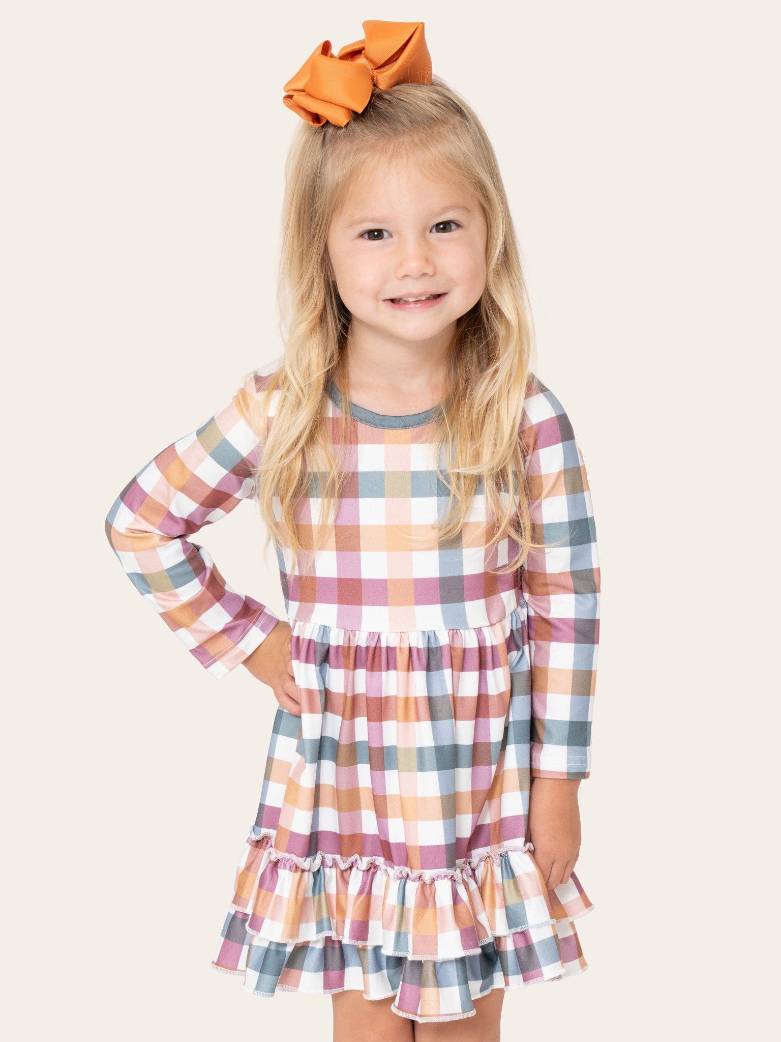 Cranberry Vintage Plaid Ruffle Dress - Adalynn Leanne