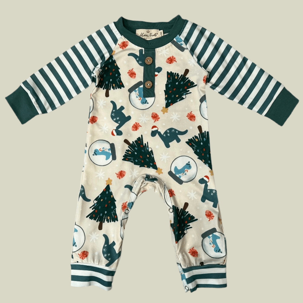 Dinosaurs and Evergreens Romper - Adalynn Leanne