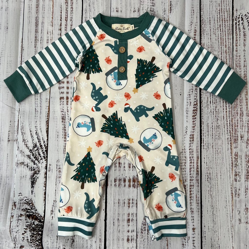 Dinosaurs and Evergreens Romper - Adalynn Leanne