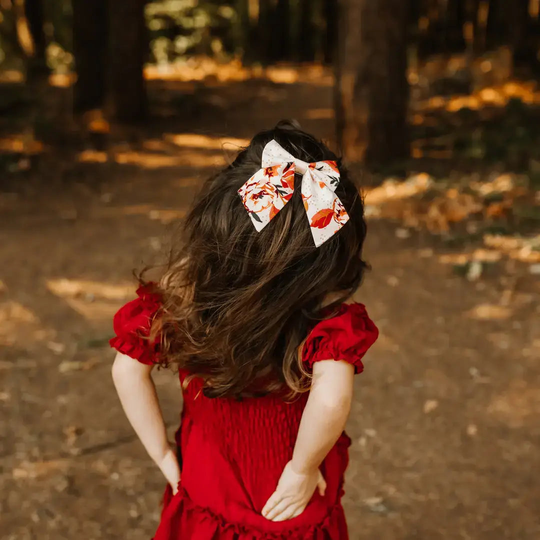 Black & White Plaid Candy Canes Christmas Sailor Bow, Small
