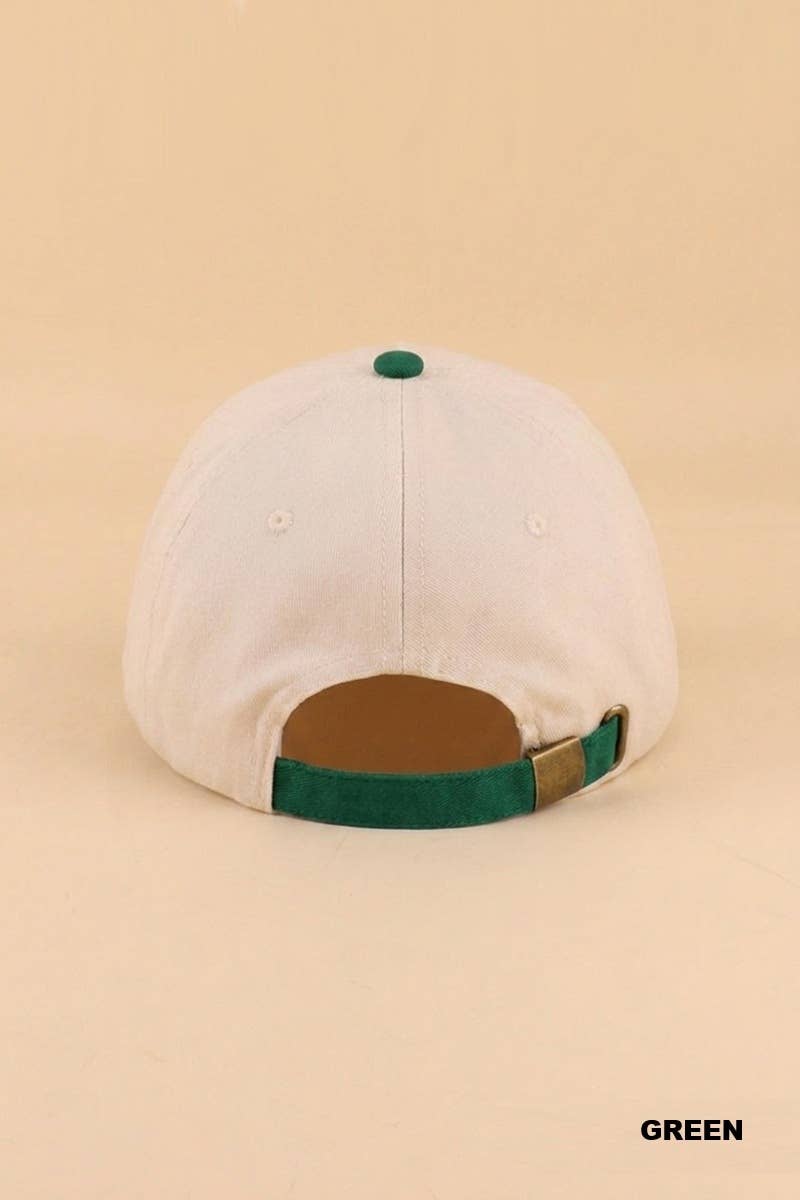 Game Day Two Tone Canvas Cotton Cap Zenana Consgt.