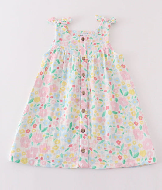 Floral Muslin Dress - Adalynn Leanne