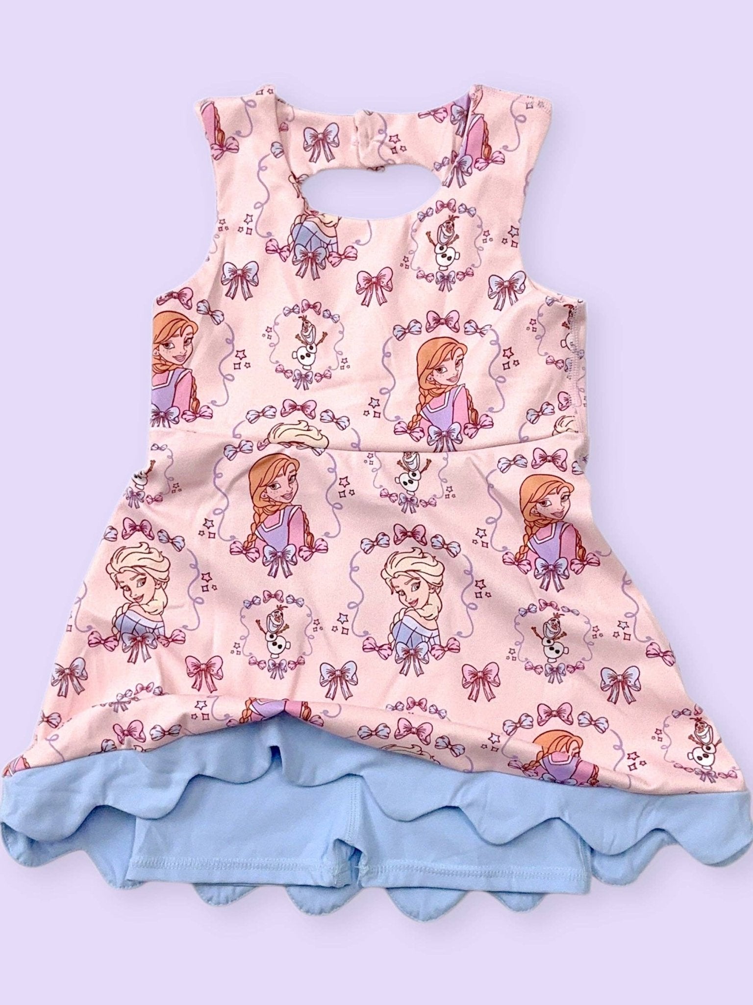 Fro*en Cartoon character Hi - Performance dress with attached shorts.GSD120303 - SOL - Adalynn Leanne