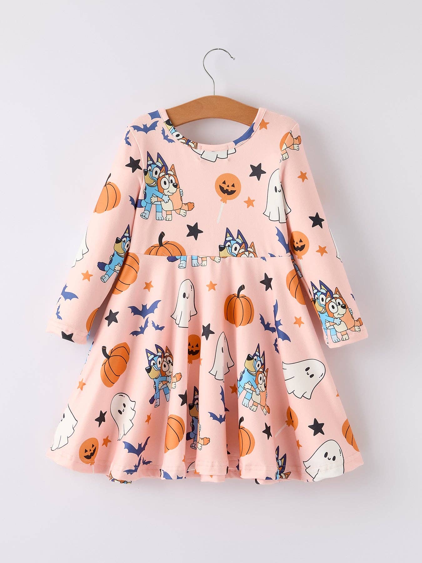 Halloween Ghost Pumpkin Character Girls Dress - Adalynn Leanne