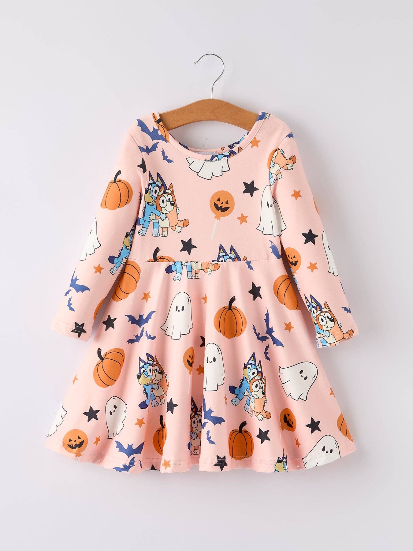 Halloween Ghost Pumpkin Character Girls Dress - Adalynn Leanne