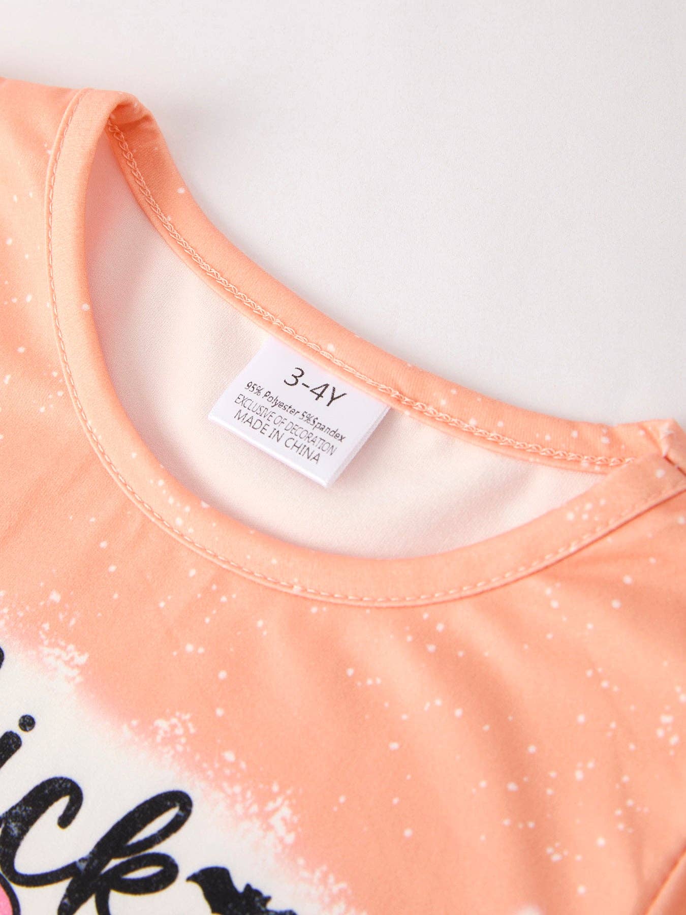 Halloween Letter Bleached Top + Striped Flared Pants - Adalynn Leanne