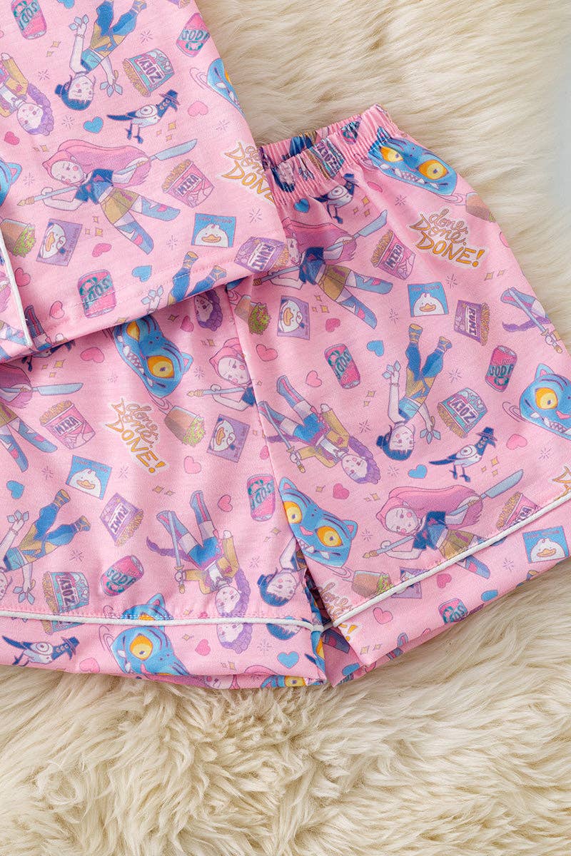 K - P pink girls pajamas. PJG60170 AMY - Adalynn Leanne