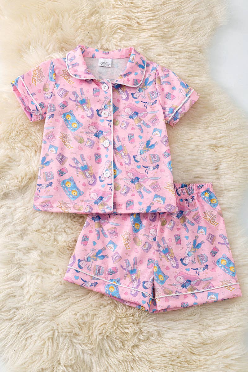 K - P pink girls pajamas. PJG60170 AMY - Adalynn Leanne