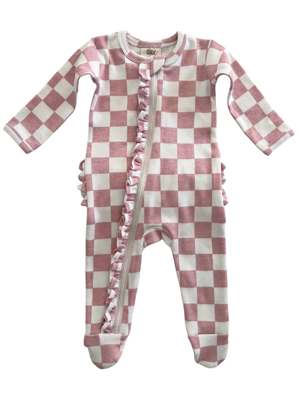 Organic Frill Zip Footie - Adalynn Leanne