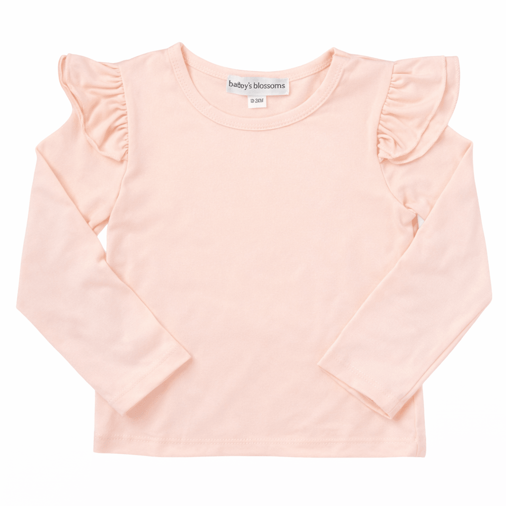 Pink Ruffle Shirt - Stylish & Elegant with Delicate Ruffles - Adalynn LeanneChildrens Clothing