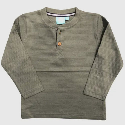 Randy Long Sleeve Textured & Striped Tee Toddler & Small Boy - Adalynn Leanne