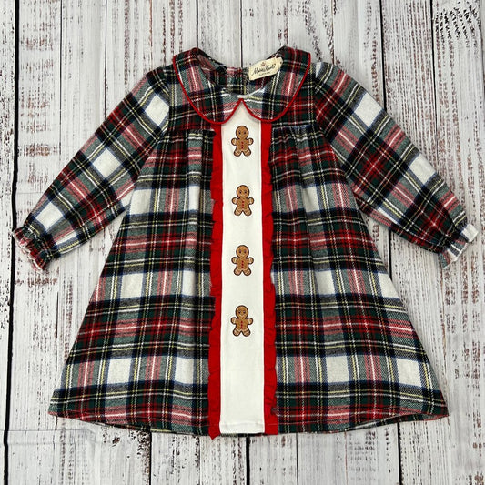 Red and Green Plaid Gingerbread Dress - Adalynn Leanne