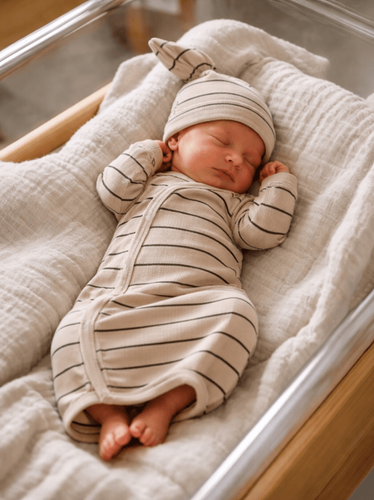 Tan/Black Stripe / Ribbed Gown - Adalynn Leanne